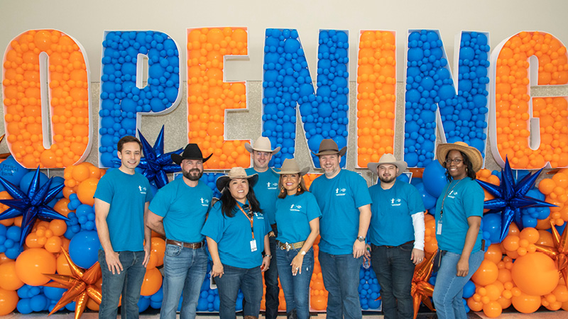 Volunteers taking a group photo