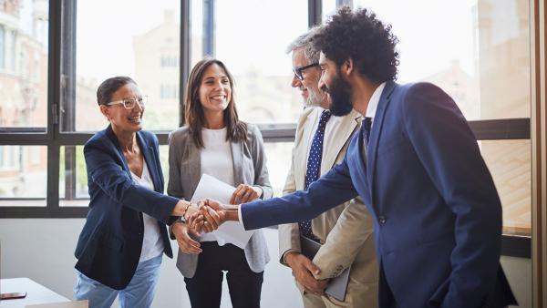 Business people shaking hands